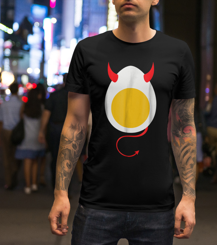Deviled Egg With Red Horns And Tail T-Shirt