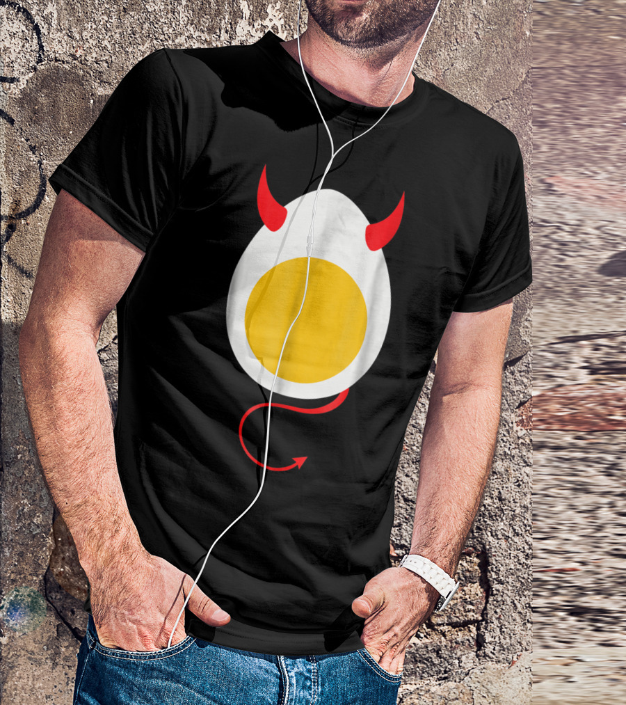 Deviled Egg With Red Horns And Tail T-Shirt