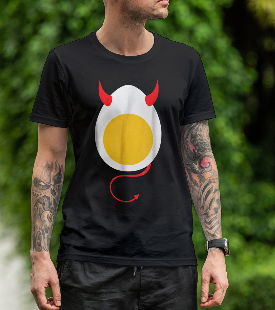 Deviled Egg With Red Horns And Tail T-Shirt