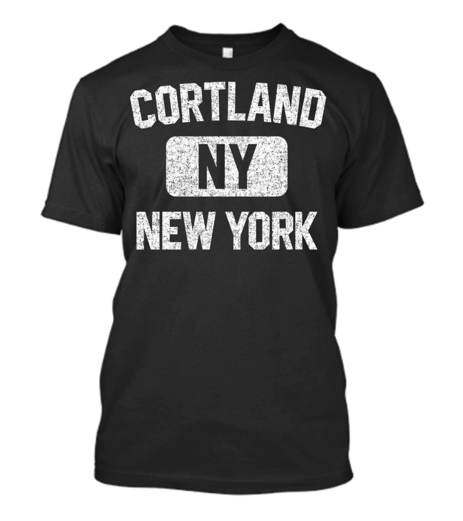 Cortland NY New York Distressed Gym T-Shirt