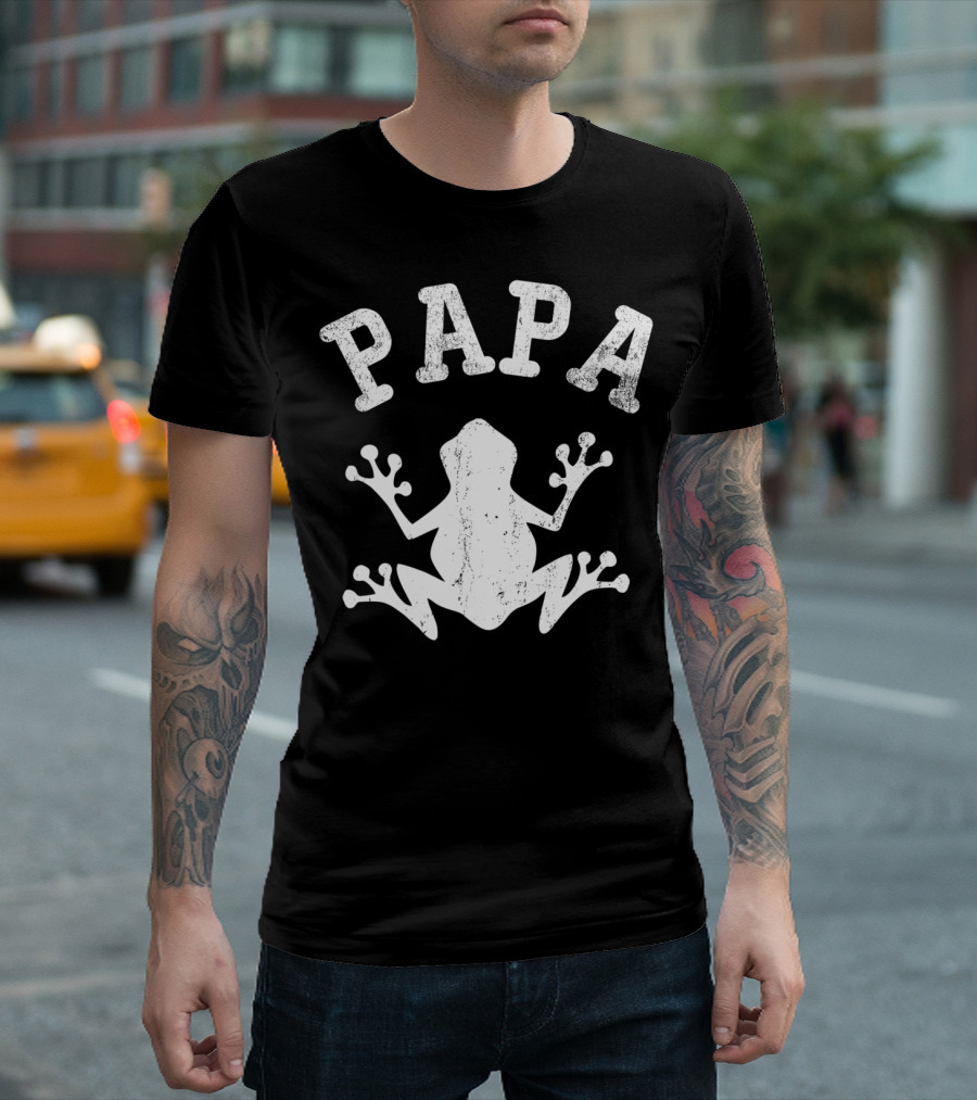 PAPA Frog Vintage Amphibian T-Shirt