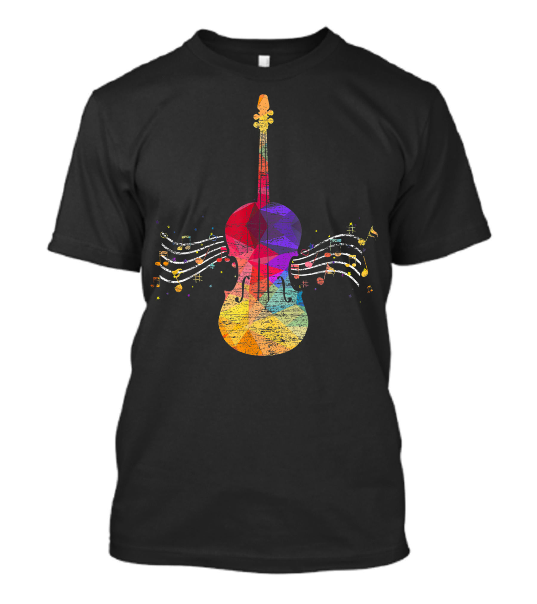 Violinist String Instrument Cello With Musical Notes T-Shirt