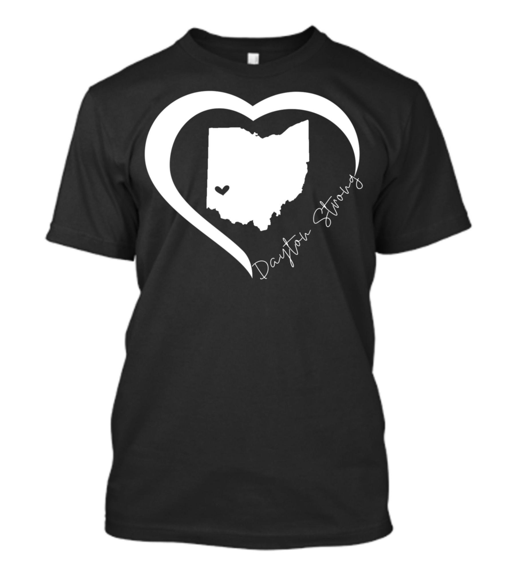 Dayton Strong Ohio Heart Map T-Shirt