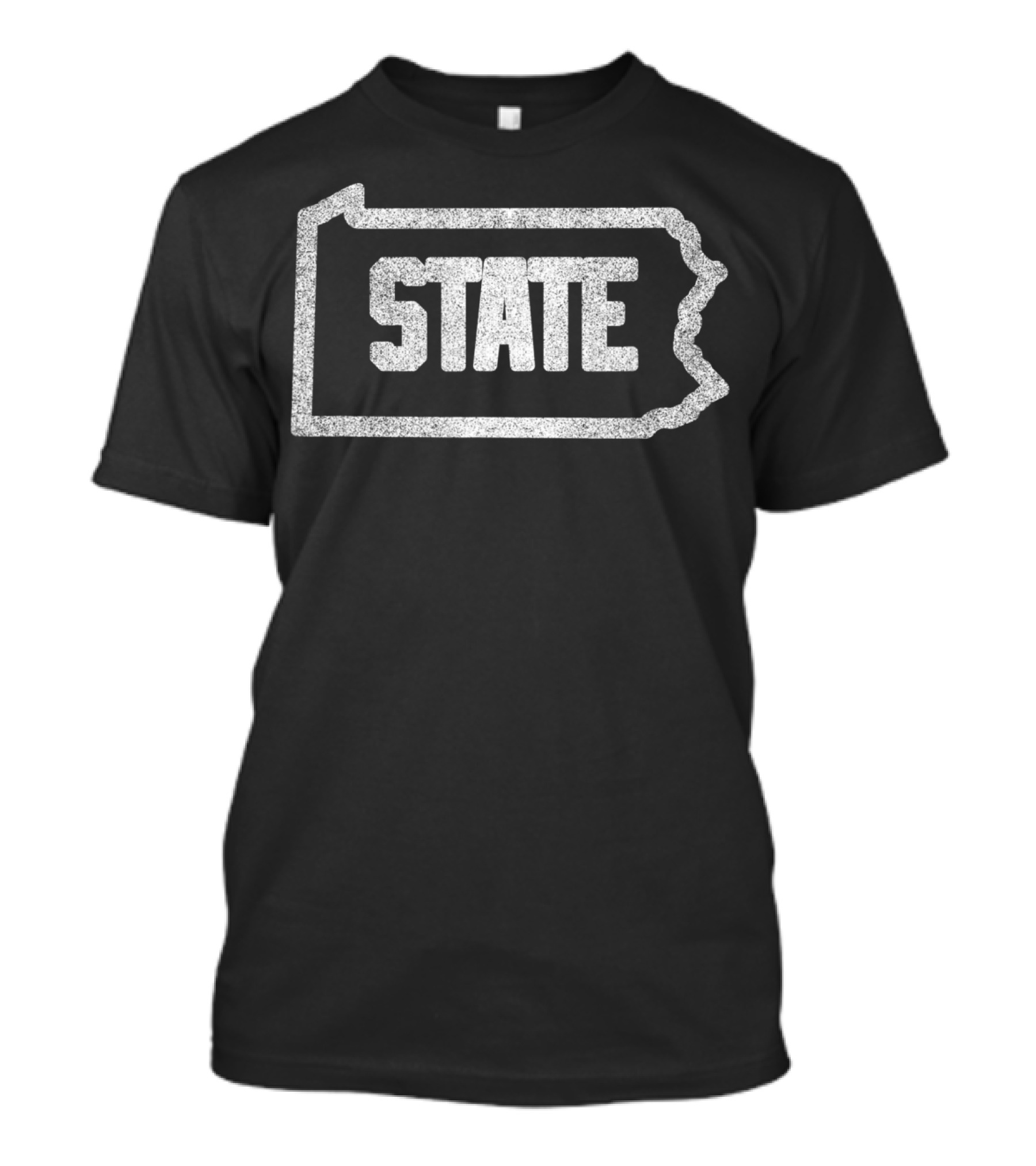 Distressed State Outline Pennsylvania Penn Fan T-Shirt