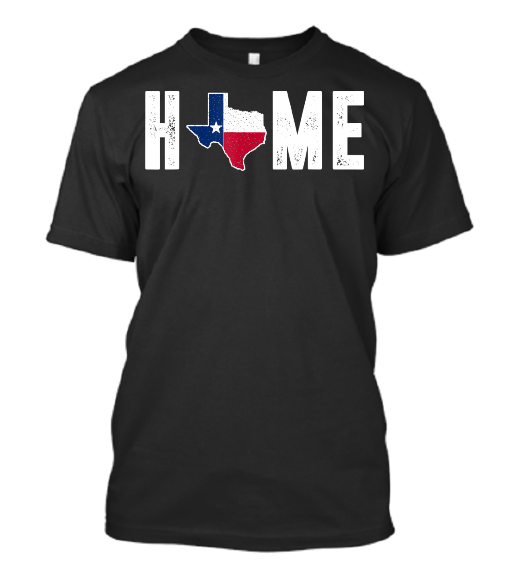 Distressed Texas Flag Star State Graphic Home T-Shirt