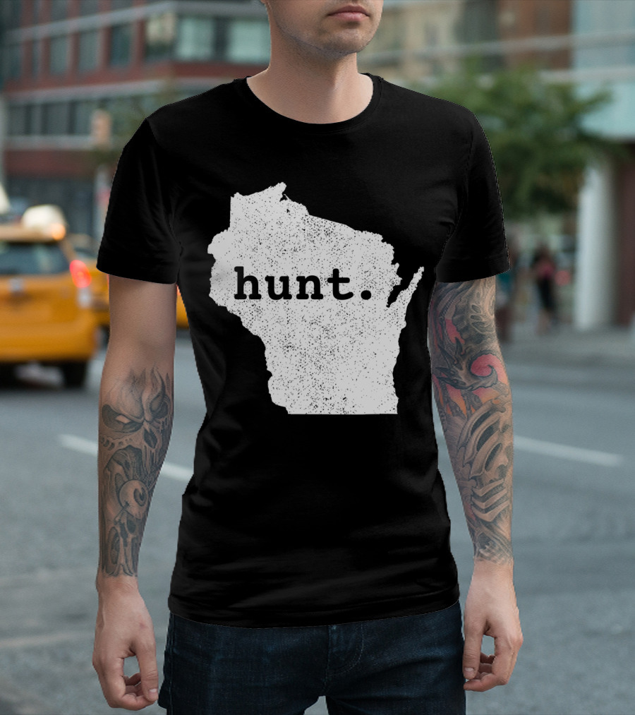 Hunt Wisconsin State Deer Hunting Bowhunting T-Shirt