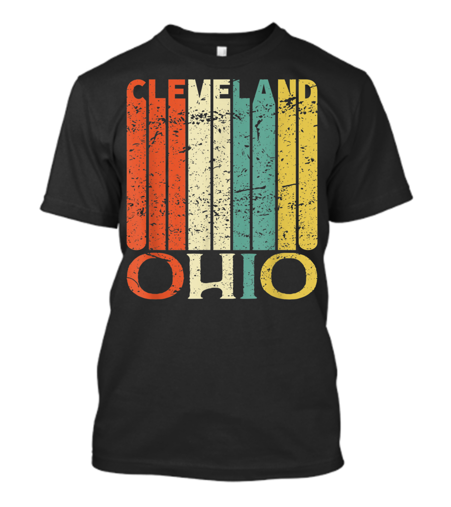 Cleveland Ohio Retro Vintage Stripes T-Shirt