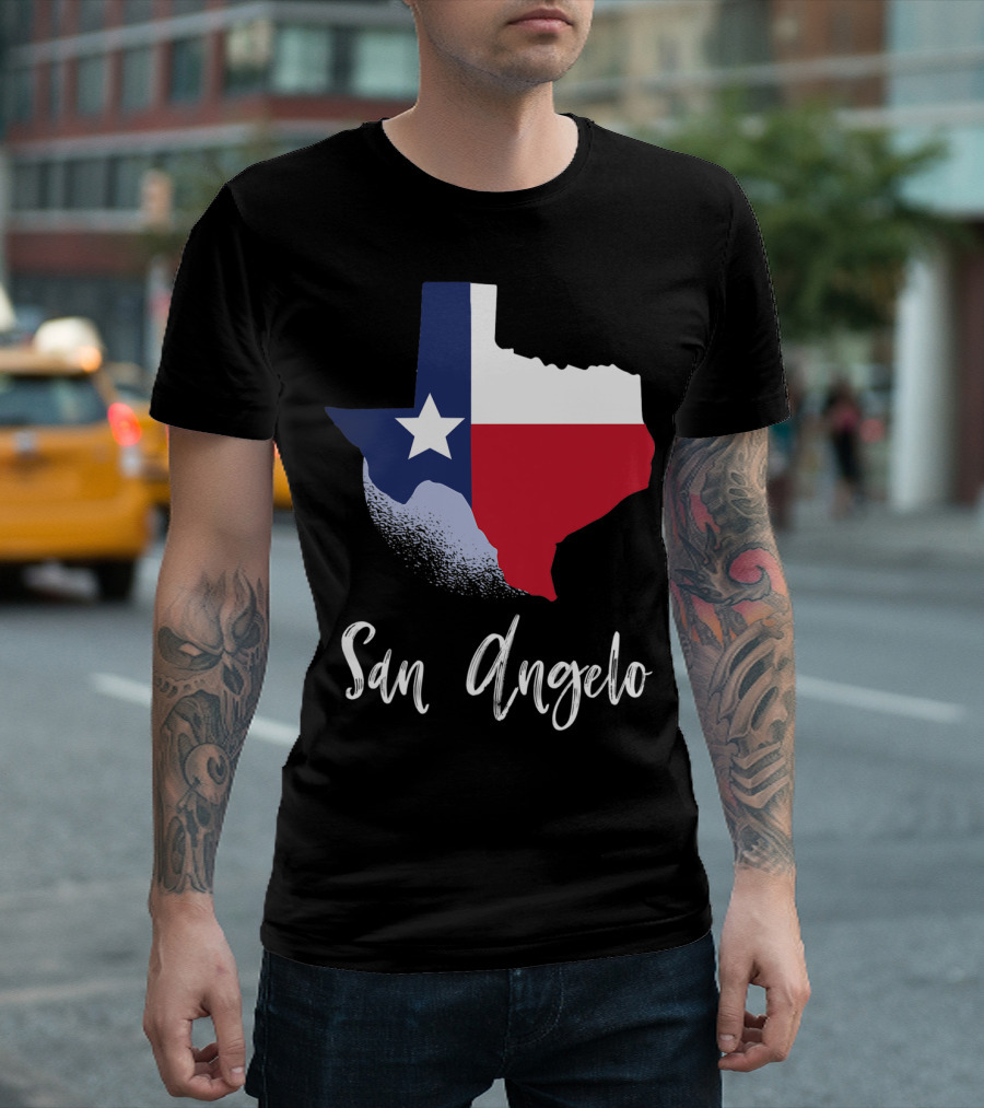San Angelo Texas Lone Star State Texan Flag T-Shirt