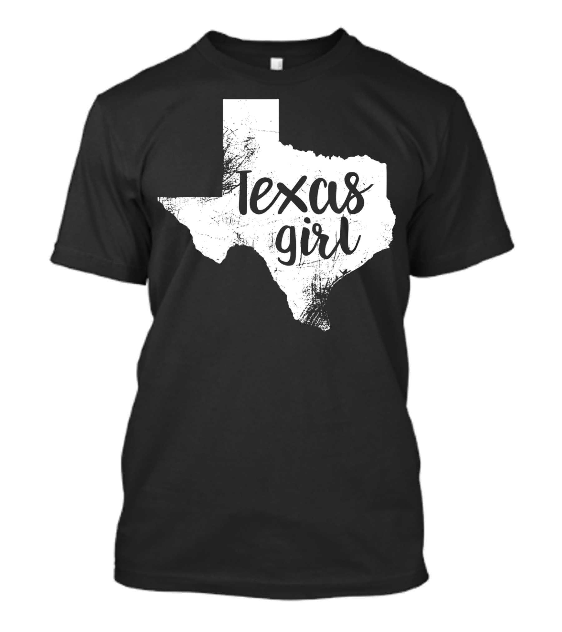 Texas Girl Distressed Lone Star State Home T-Shirt