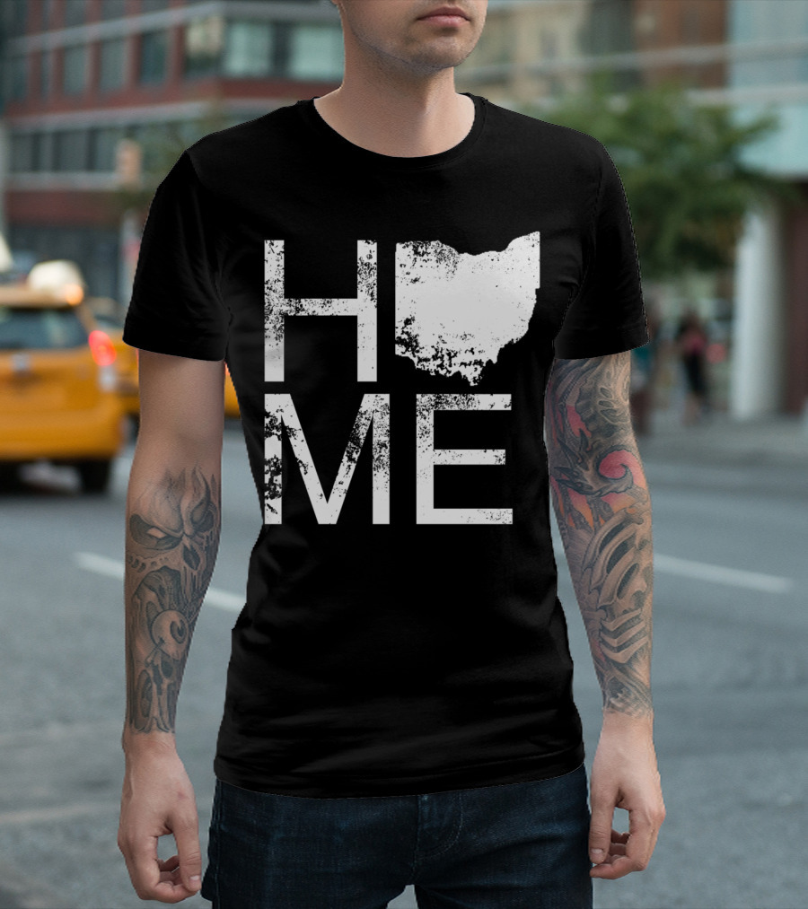 Vintage Ohio Map Home Buckeye Love T-Shirt