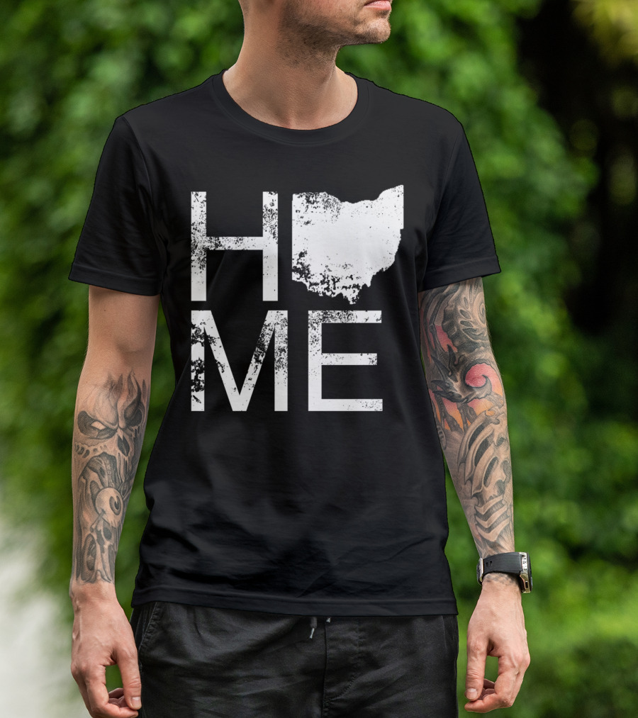 Vintage Ohio Map Home Buckeye Love T-Shirt