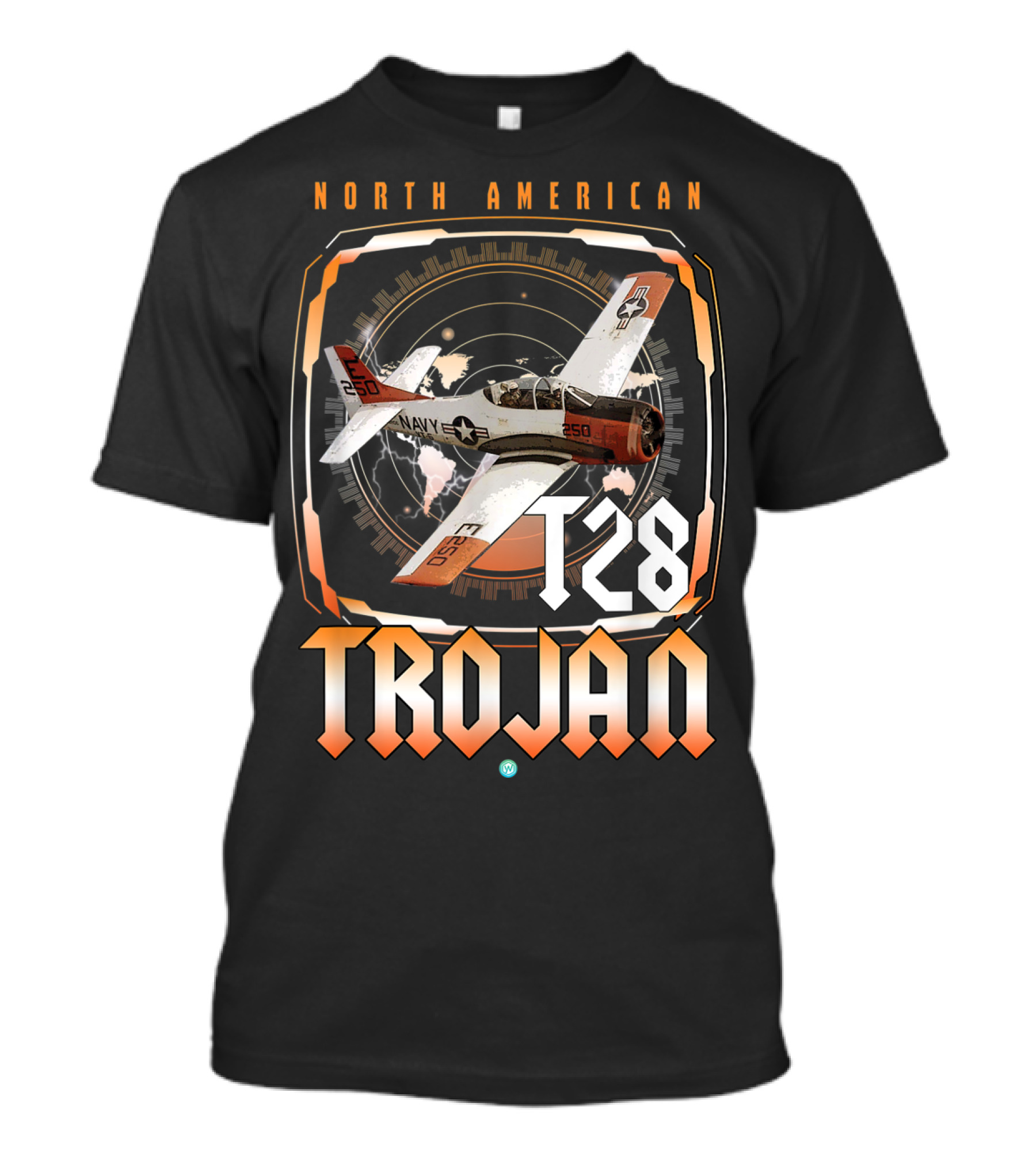 North American T28 Trojan Navy Airplane Vintage Pilot T-Shirt