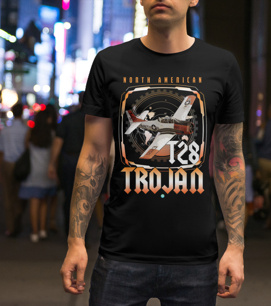 North American T28 Trojan Navy Airplane Vintage Pilot T-Shirt