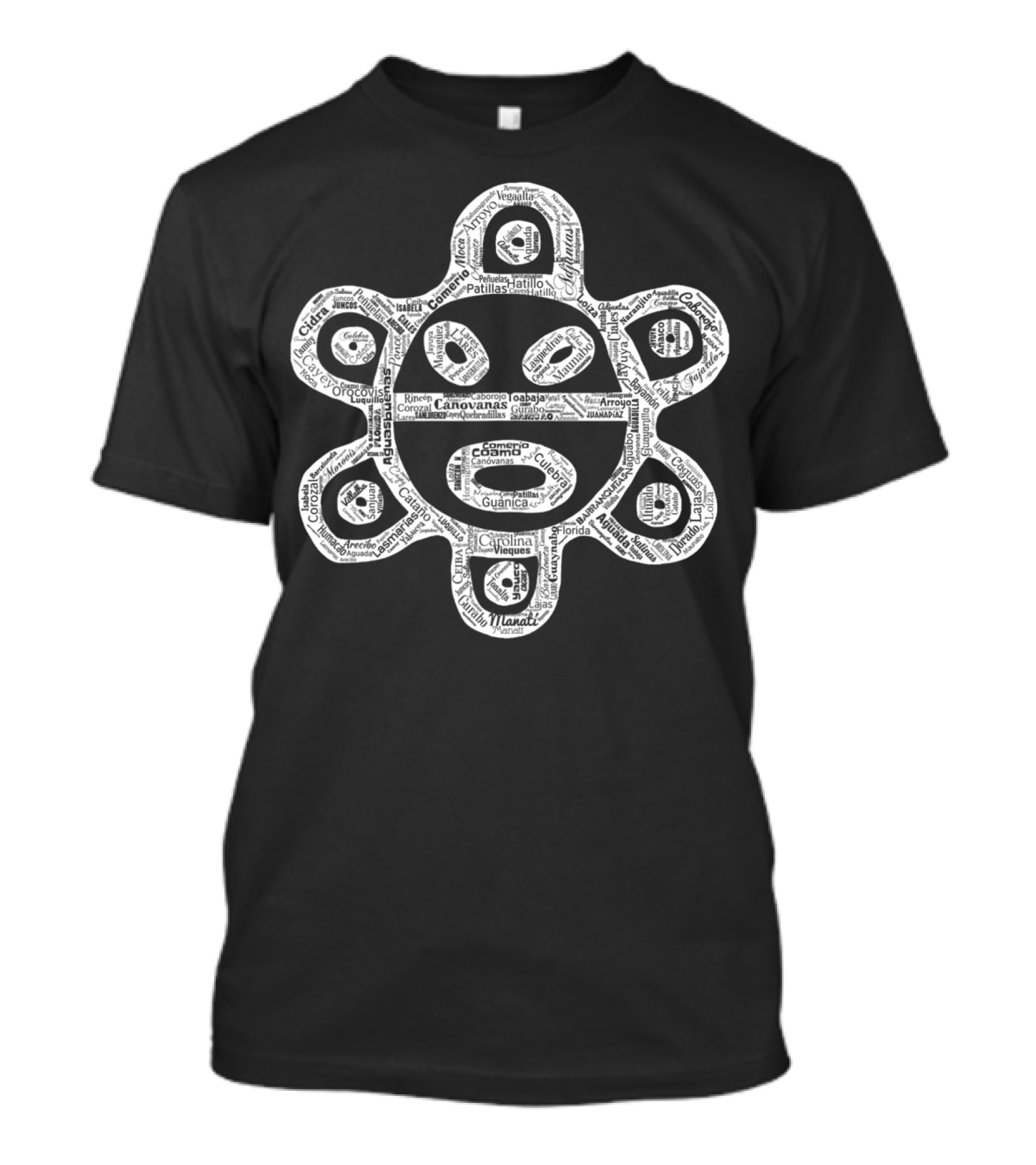 Taino Sun Boriken Puerto Rico Cities And Towns Word T-Shirt