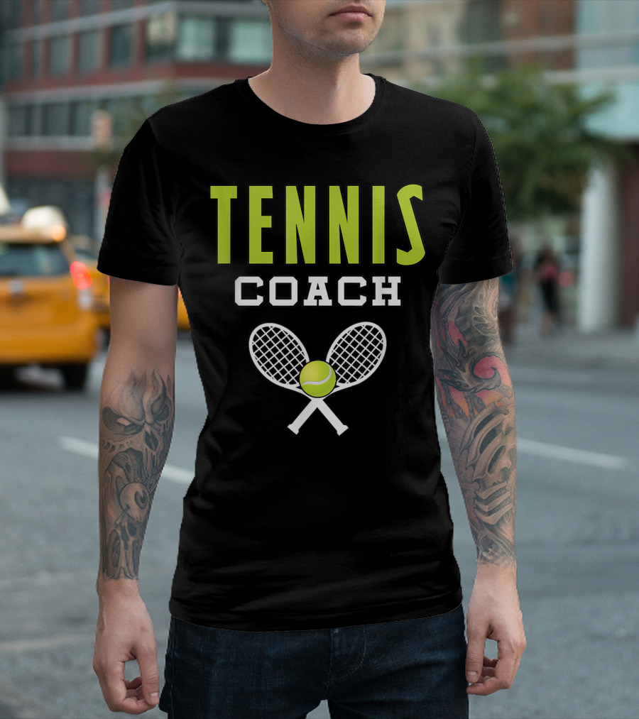Tennis Coach Dual Rackets Kids Player T-Shirt
