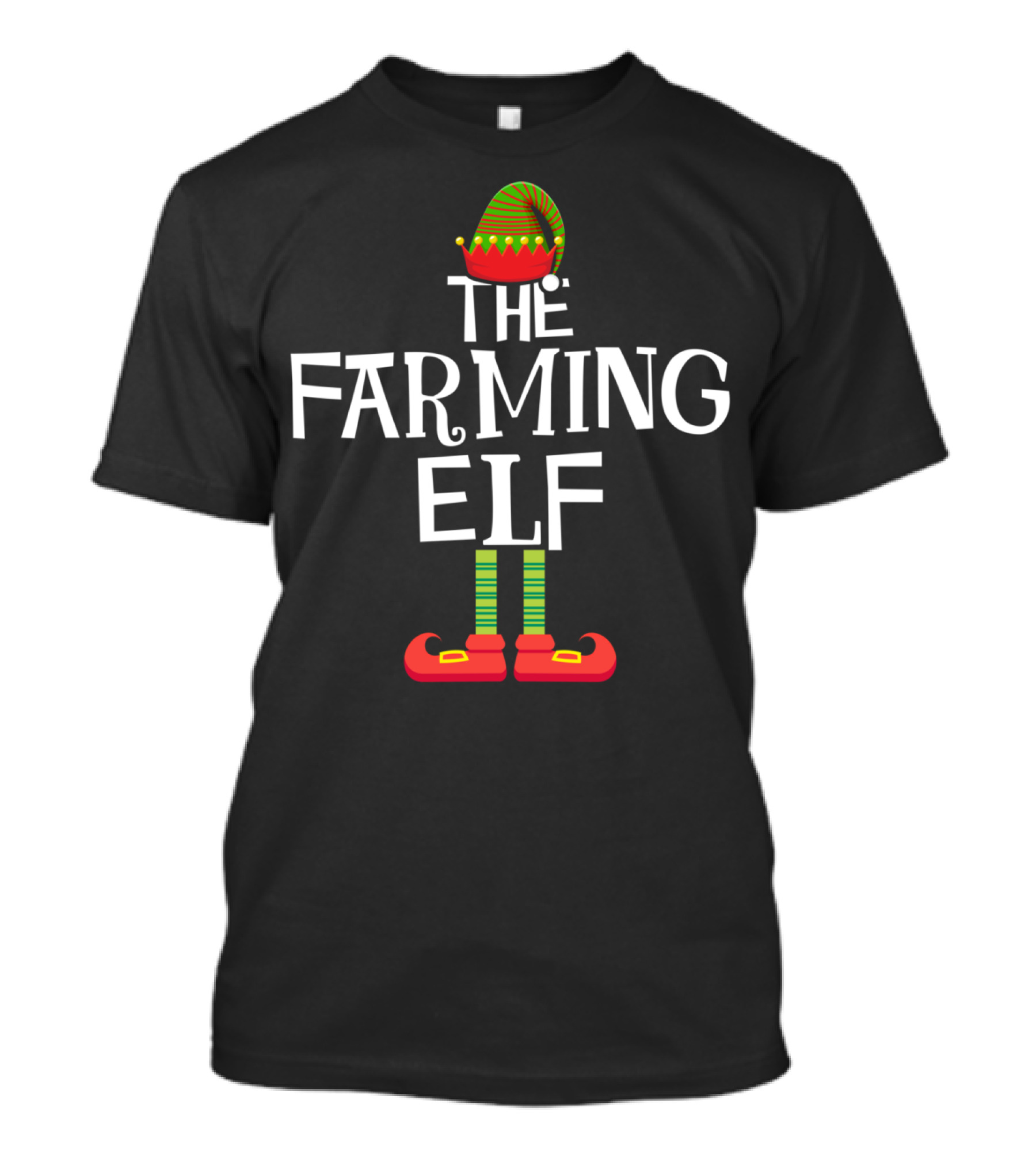 The Farming Elf Hat And Shoes Family Group Match T-Shirt