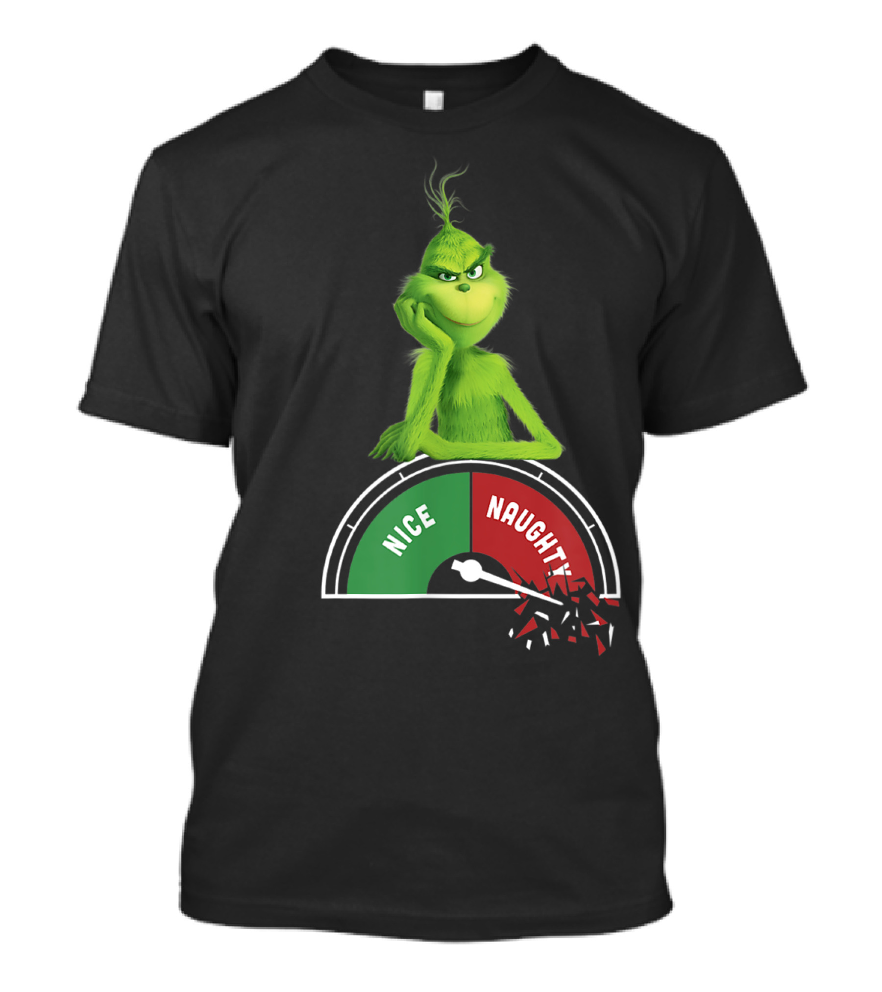 The Grinch Naughty Nice Meter Breaking Gauge T-Shirt