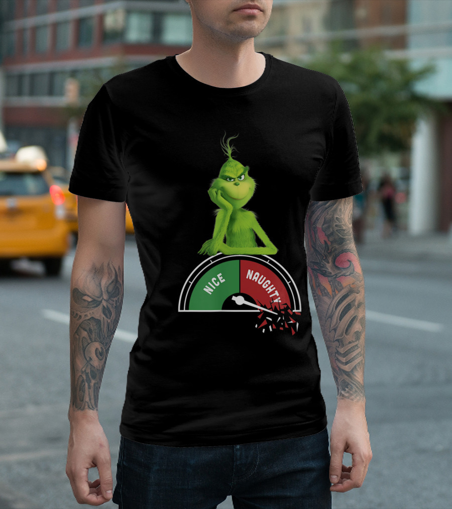 The Grinch Naughty Nice Meter Breaking Gauge T-Shirt
