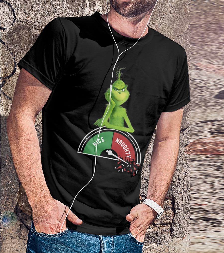 The Grinch Naughty Nice Meter Breaking Gauge T-Shirt