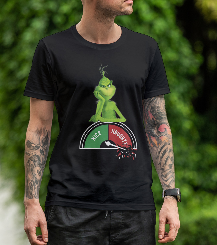 The Grinch Naughty Nice Meter Breaking Gauge T-Shirt