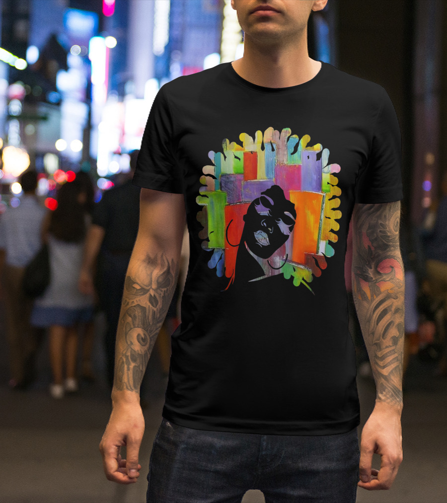 Trendy Afro Strong Melanin Queen With Natural Bold Colors T-Shirt
