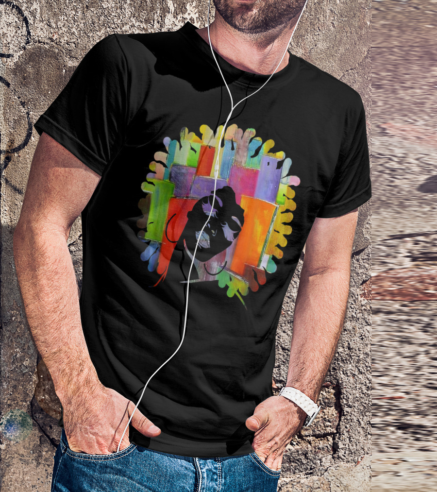 Trendy Afro Strong Melanin Queen With Natural Bold Colors T-Shirt