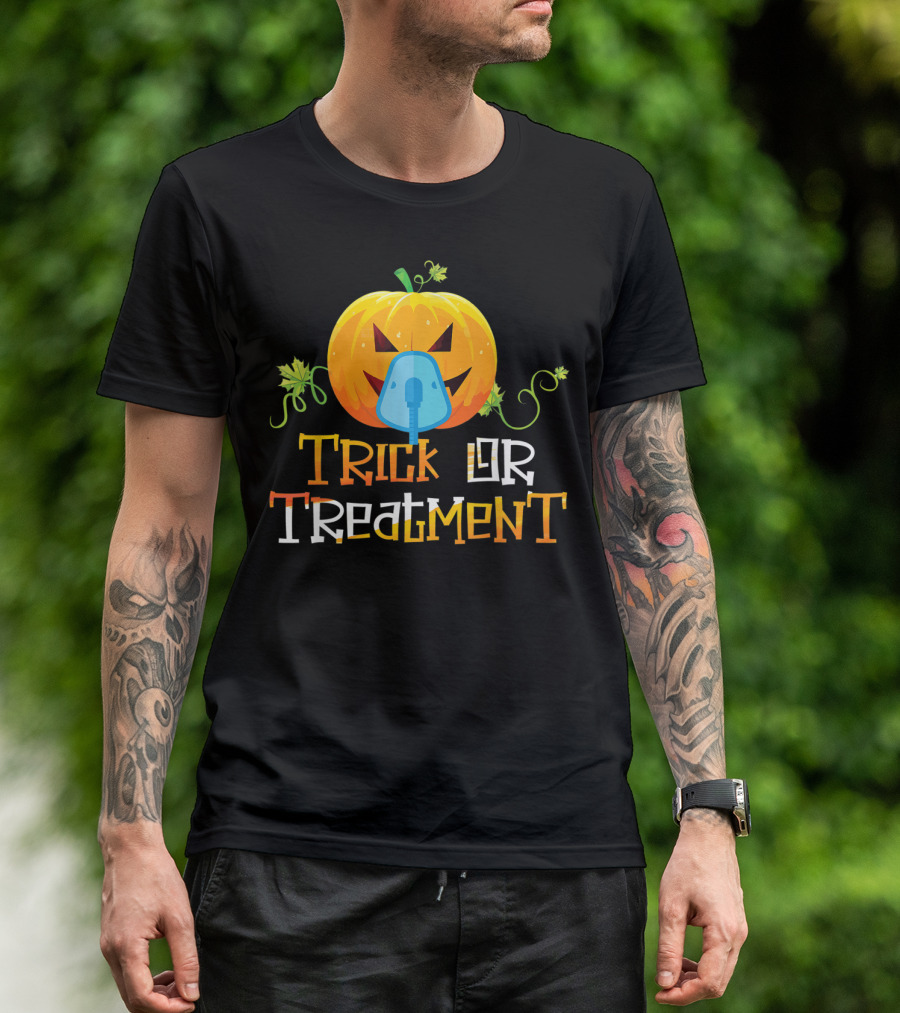 Trick Or Treatment Respiratory Therapist Pumpkin Nurse T-Shirt