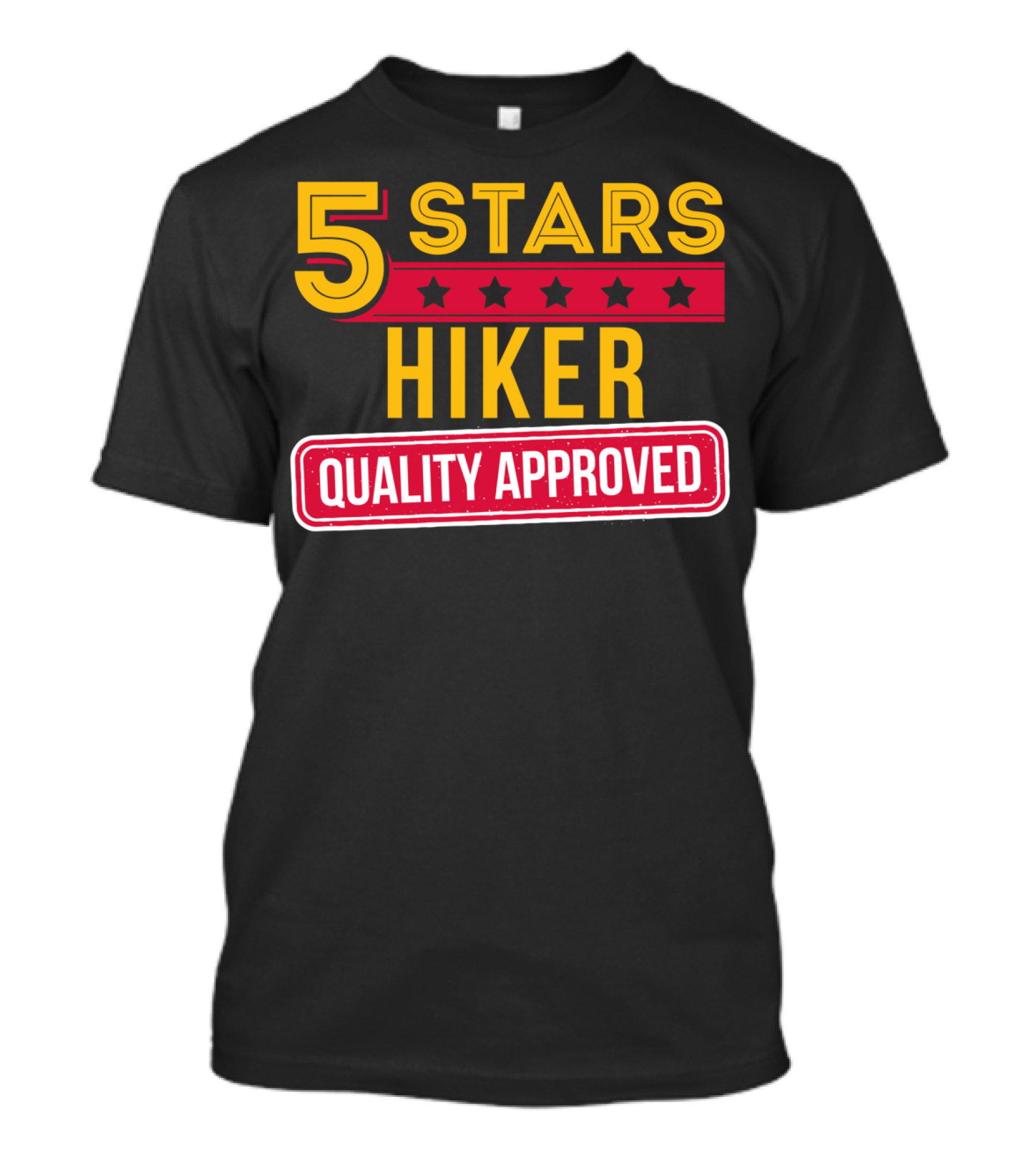 5 Stars Hiker Quality Approved Funny Hiking Nature Lover T-Shirt