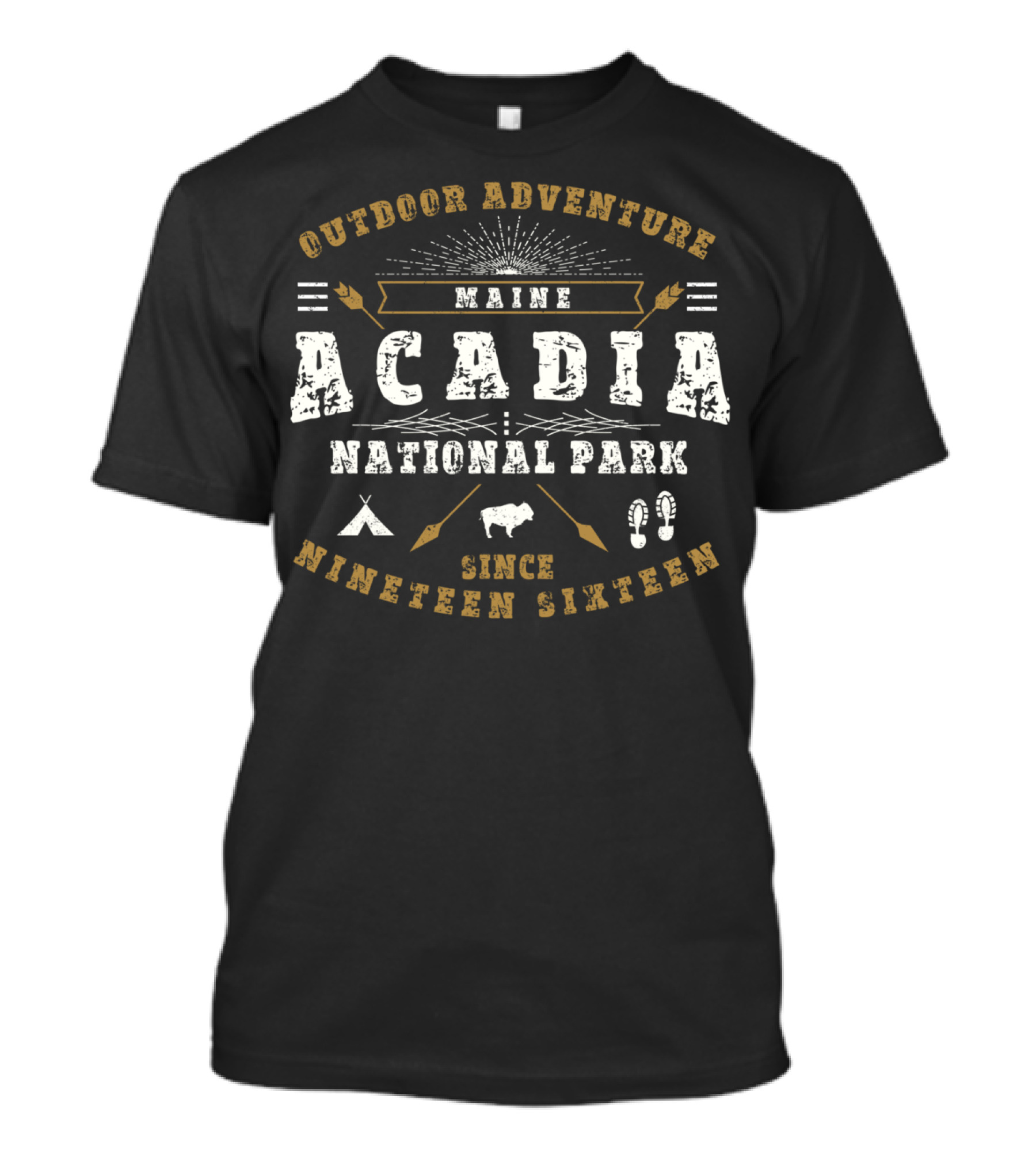 Outdoor Adventure Maine Acadia National Park Since Nineteen Sixteen T-Shirt