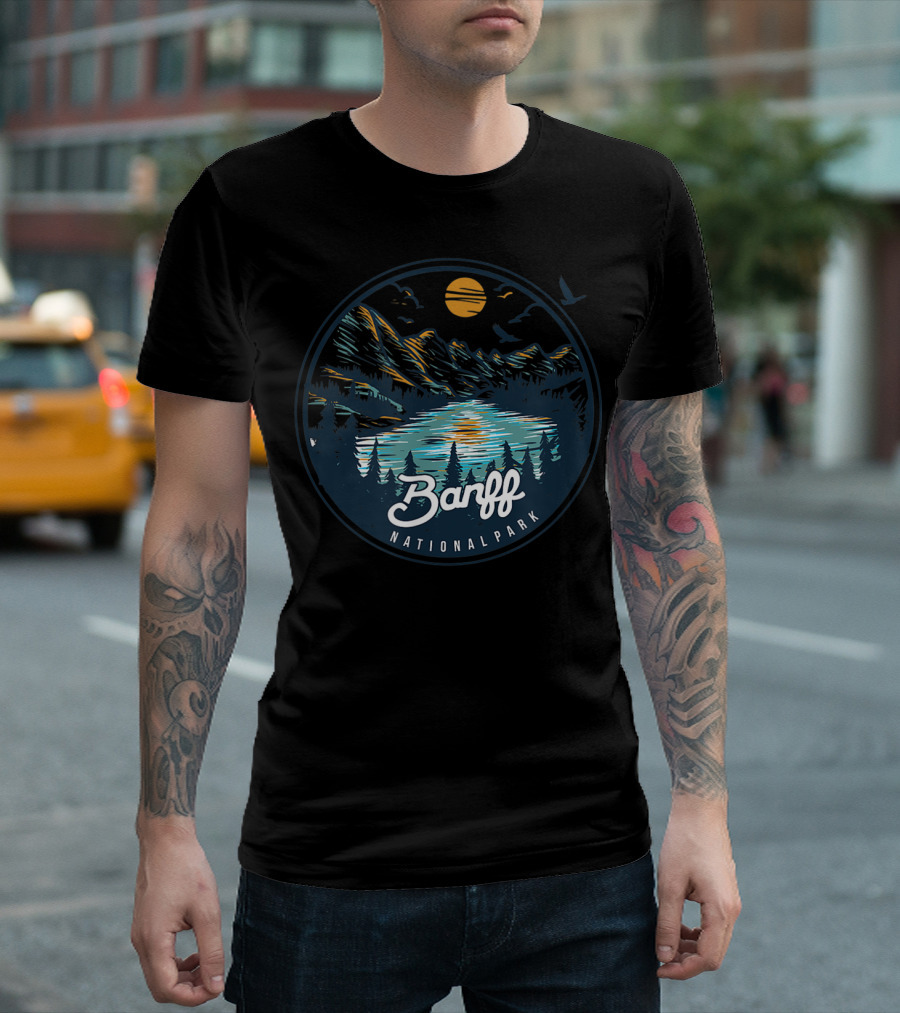 Banff National Park Scenic Mountain Lake and Forest Alberta T-Shirt