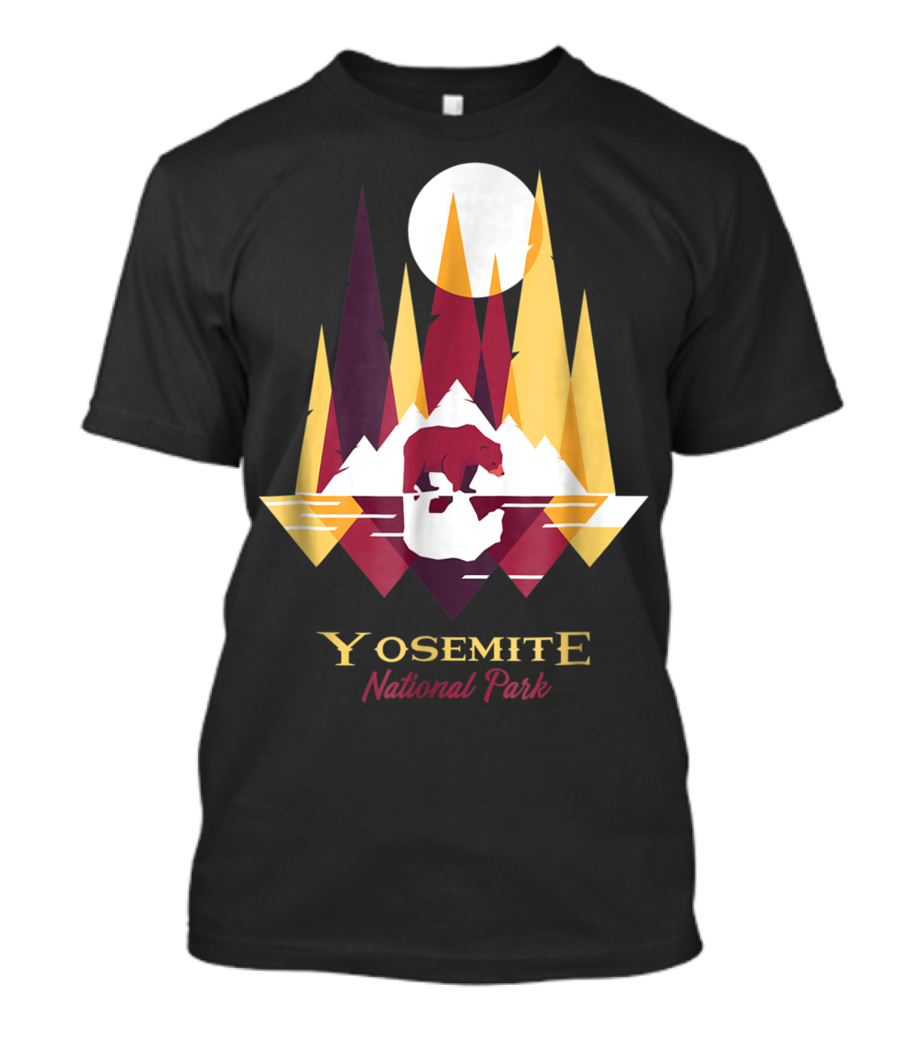Yosemite National Park Bear Camping Hiking Outdoor Adventure T-Shirt