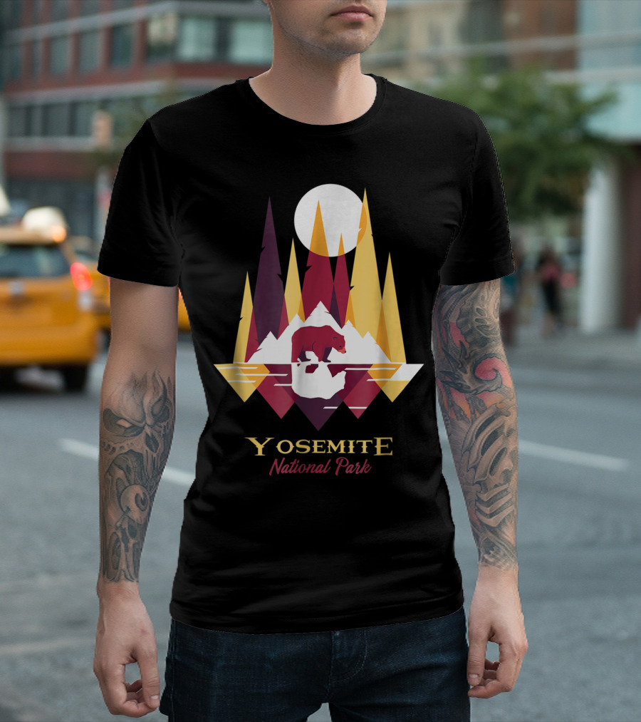 Yosemite National Park Bear Camping Hiking Outdoor Adventure T-Shirt