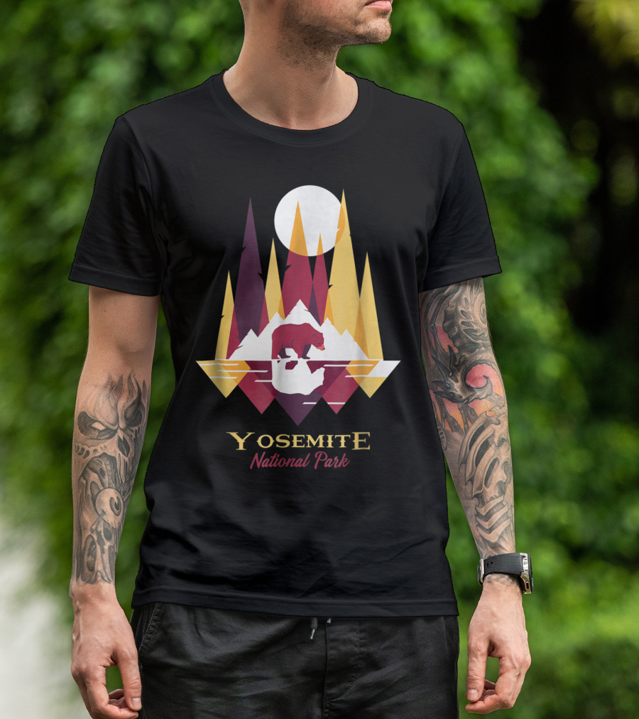 Yosemite National Park Bear Camping Hiking Outdoor Adventure T-Shirt