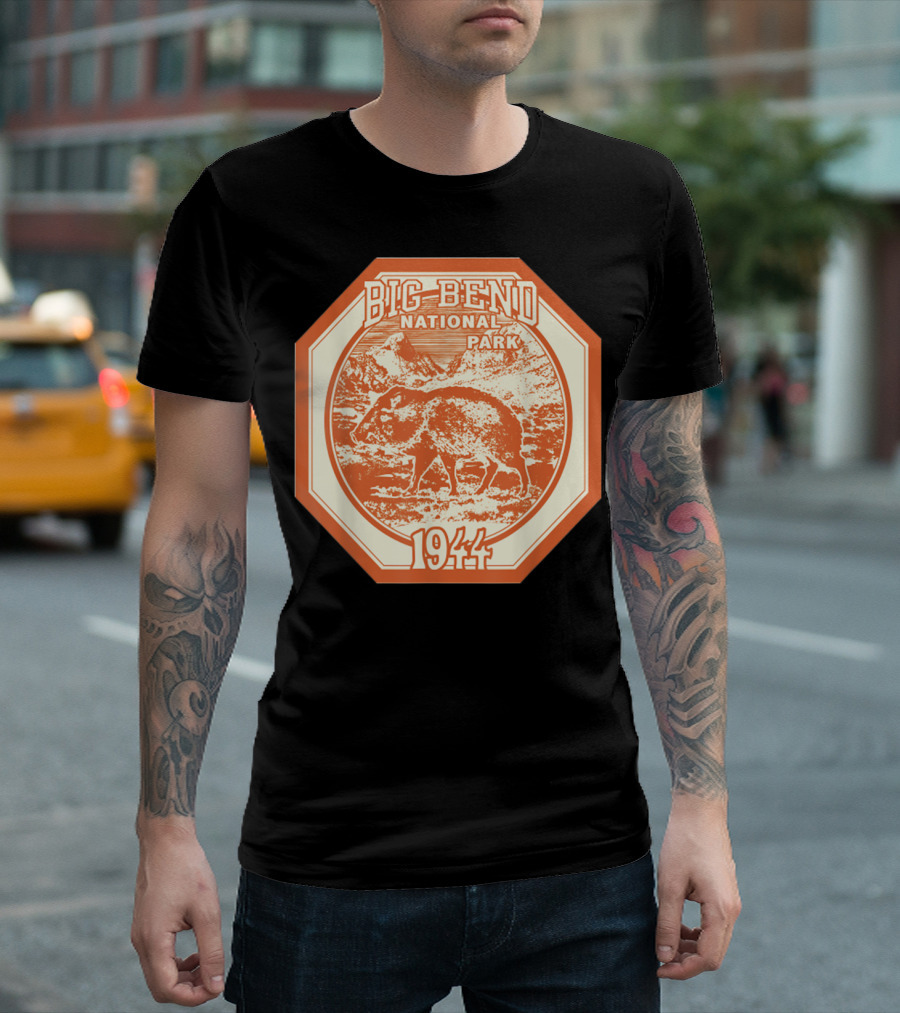Big Bend National Park 1944 Javelina Mountain Scene T-Shirt