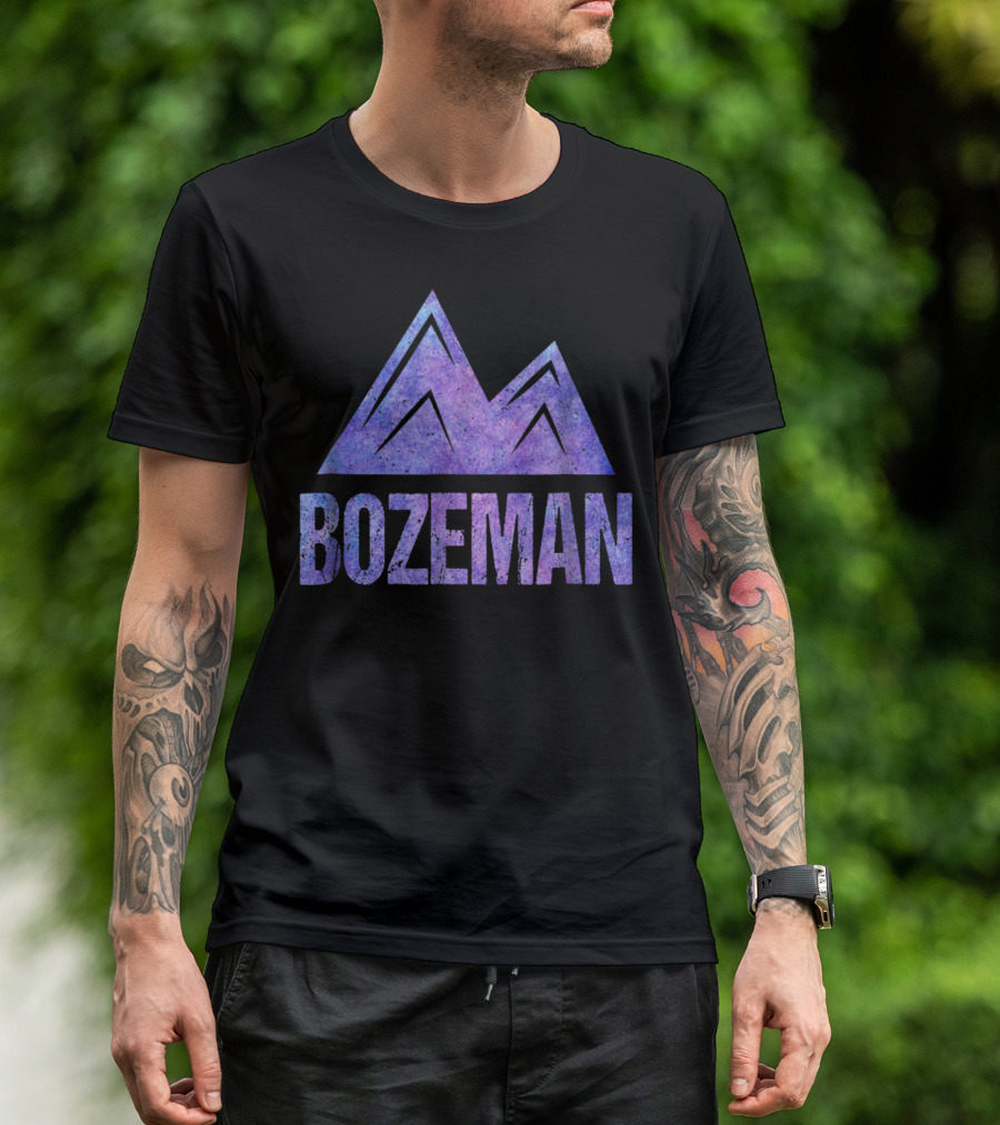 Bozeman Montana Distressed Mountain Adventure T-Shirt
