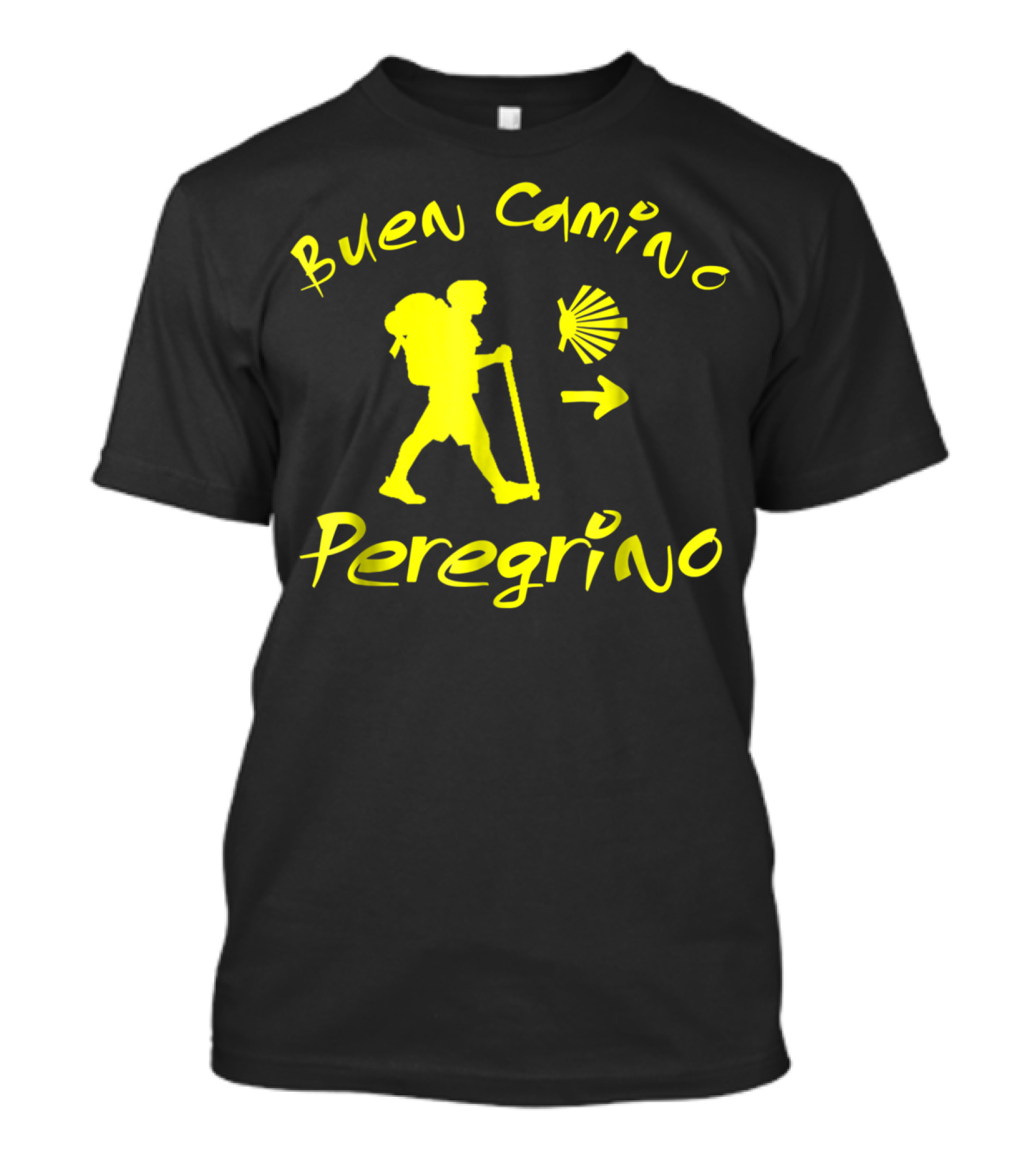 Buen Camino Peregrino Pilgrim Scallop Shell Arrow T-Shirt