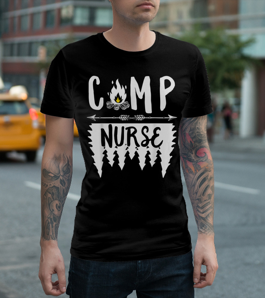 Camp Nurse Summer Camping Hiking Nursing RN T-Shirt