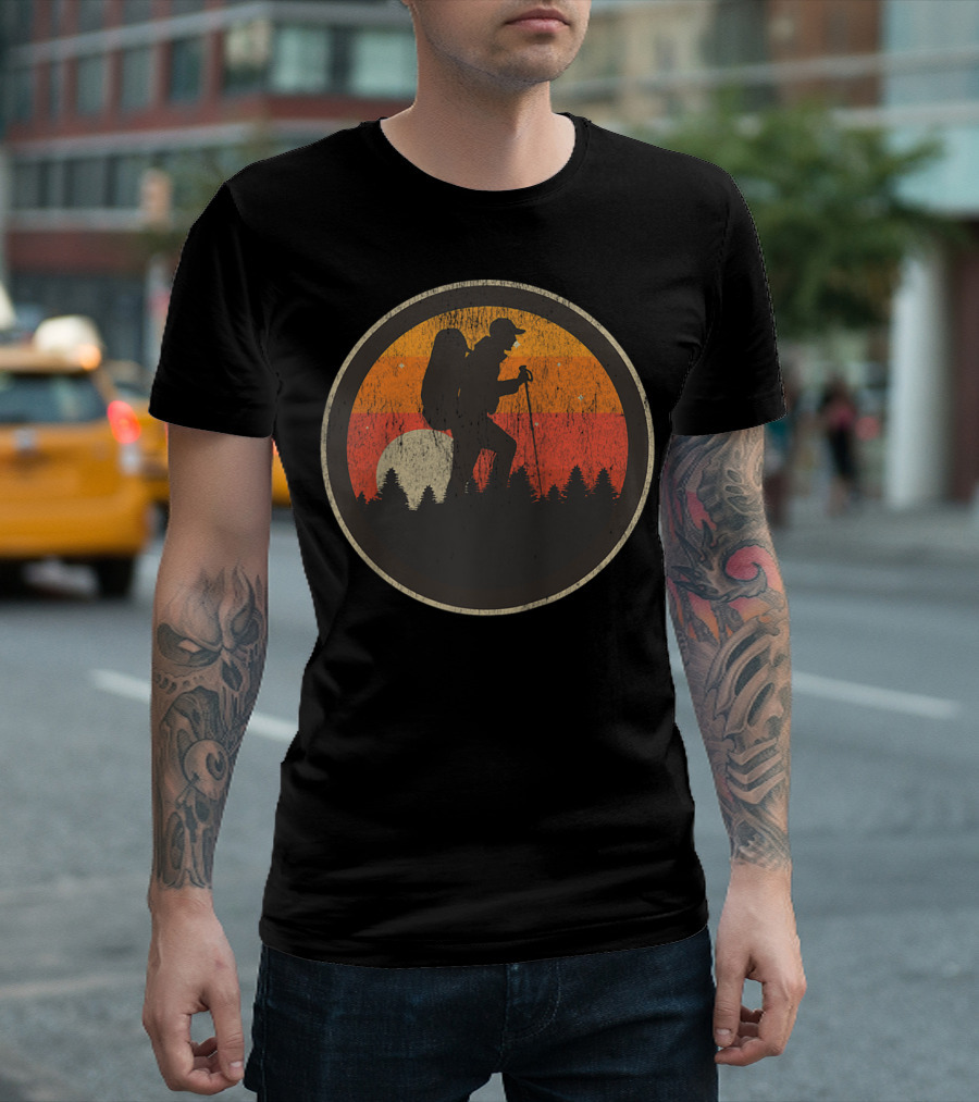 Vintage Camping Hiking Backpacking Outdoor Wilderness Adventure T-Shirt