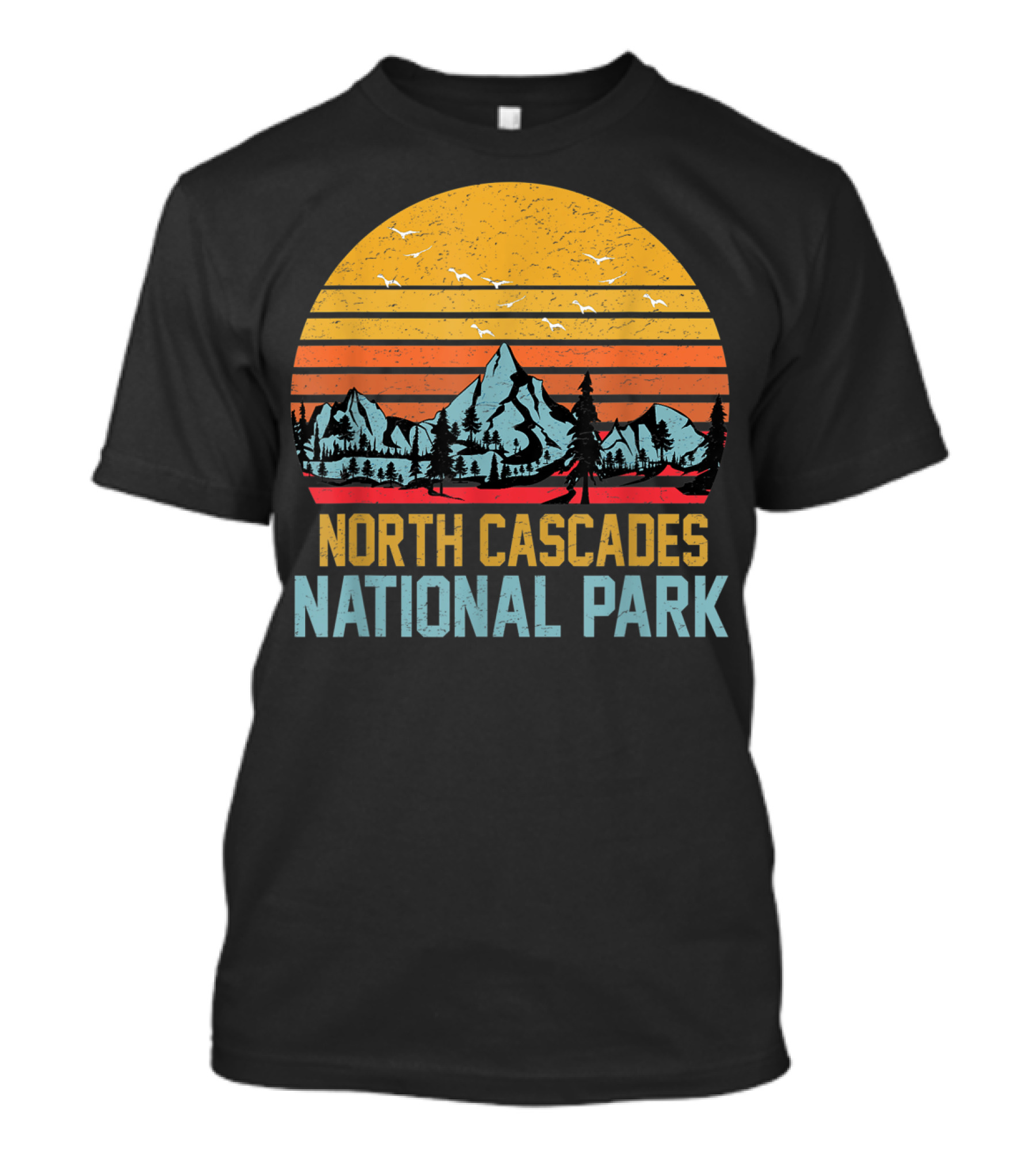 North Cascades National Park Mountain Sunset Scene T-Shirt