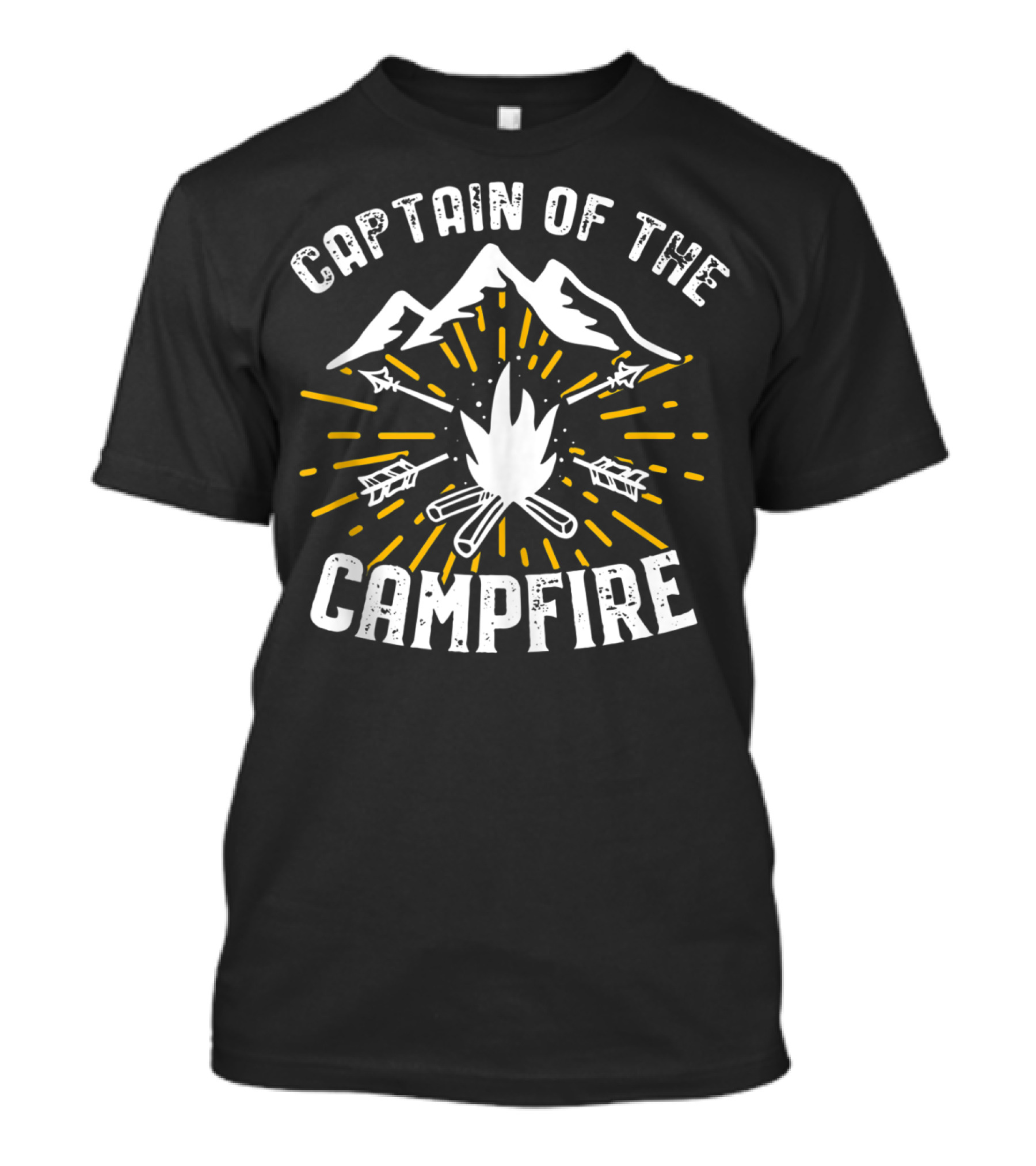 Captain Of The Campfire Hiking Adventure With Mountain And Arrows T-Shirt