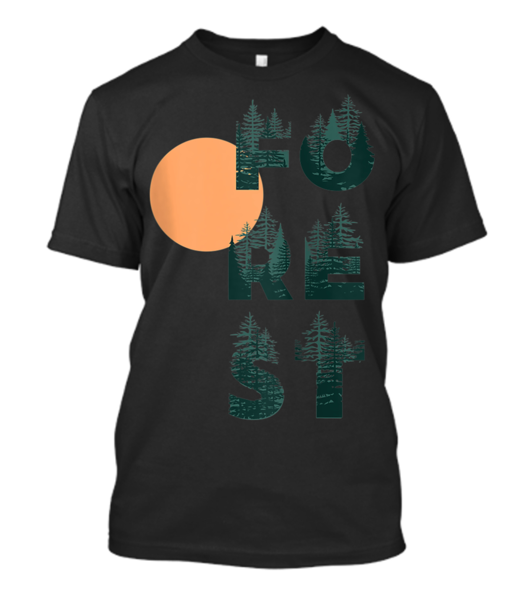 Chic Forest Moon Trendy Camping Outdoor Hiking T-Shirt