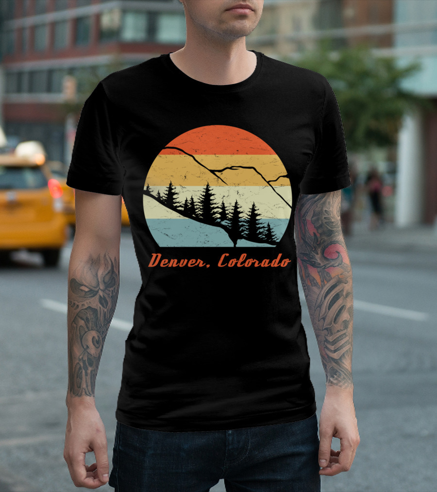 Denver Colorado Vintage Mountain Lovers Hiking Vacation T-Shirt
