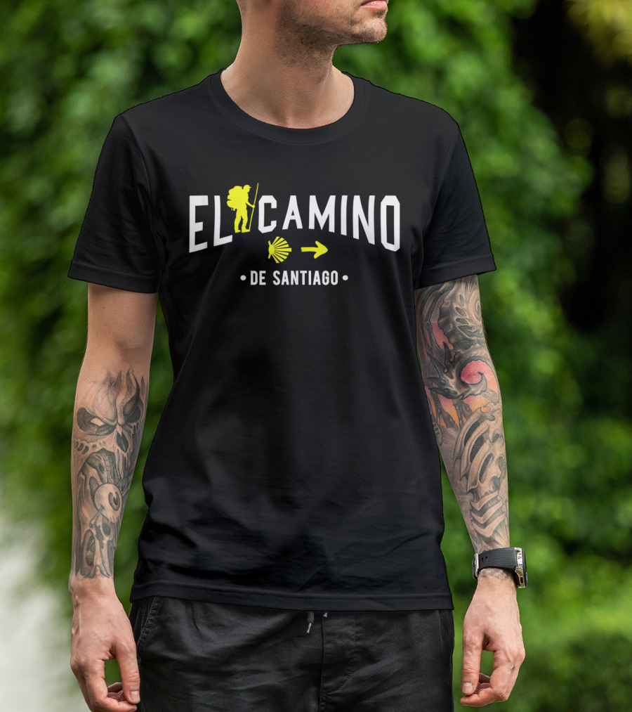El Camino De Santiago Shell And Hiker Compostela Journey T-Shirt