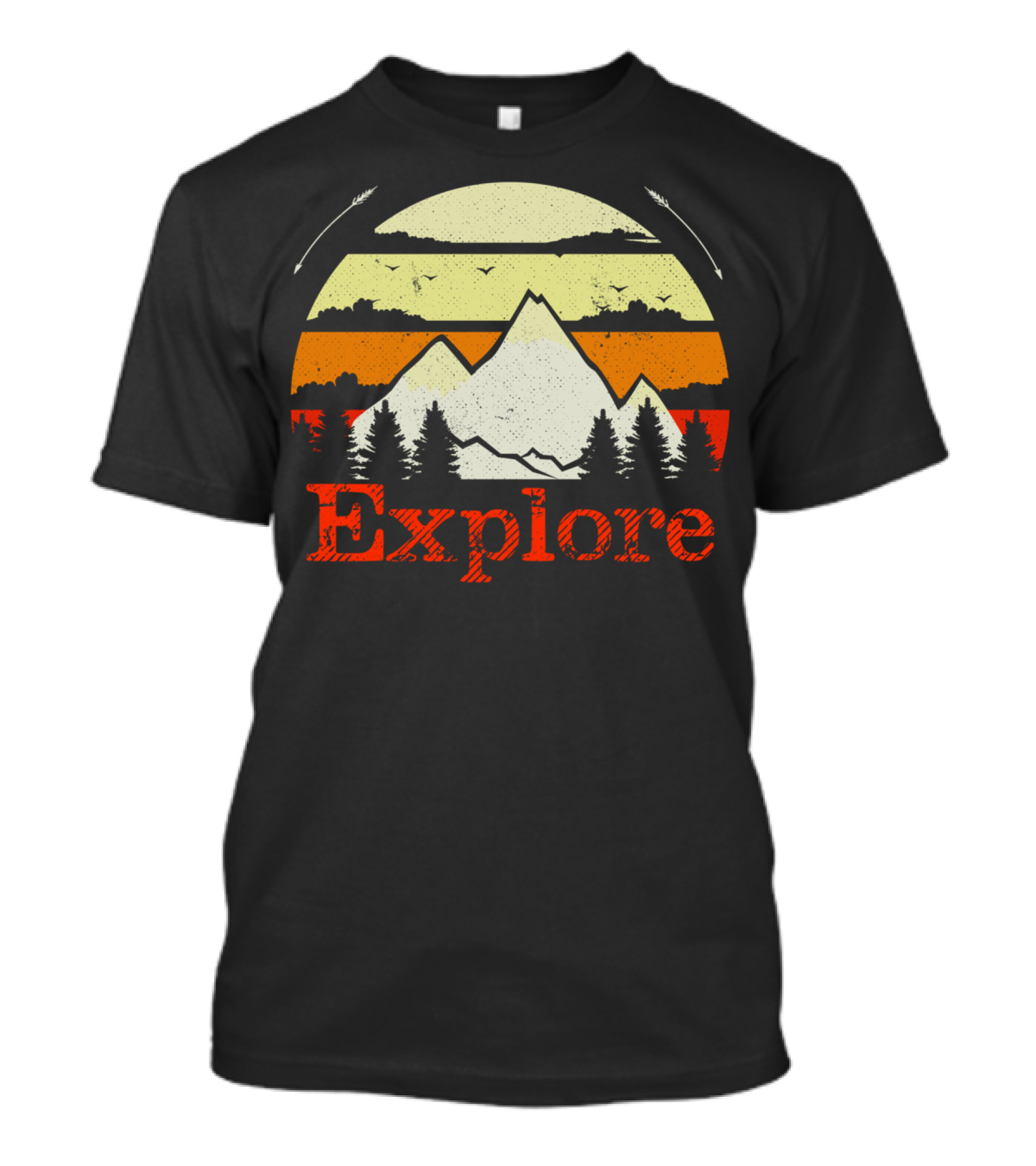 Explore Camping Hiking Outdoor Mountain Adventure Landscape T-Shirt