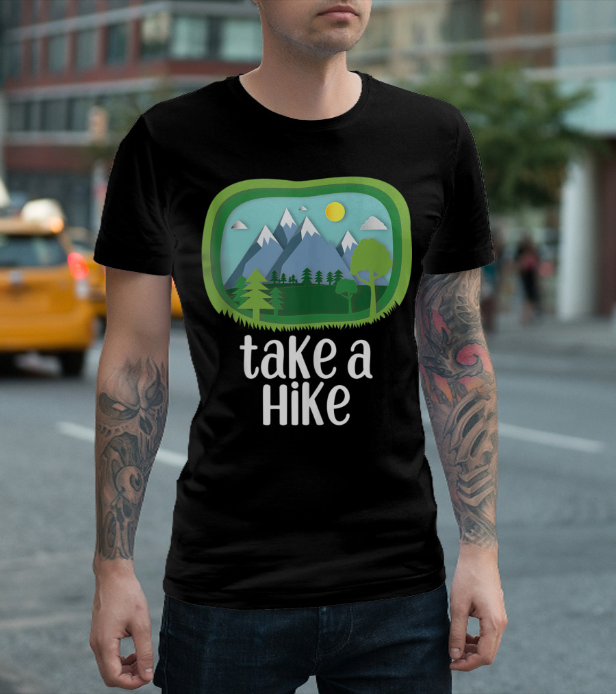 Take A Hike Mountain Landscape Family Hiking Outdoors T-Shirt