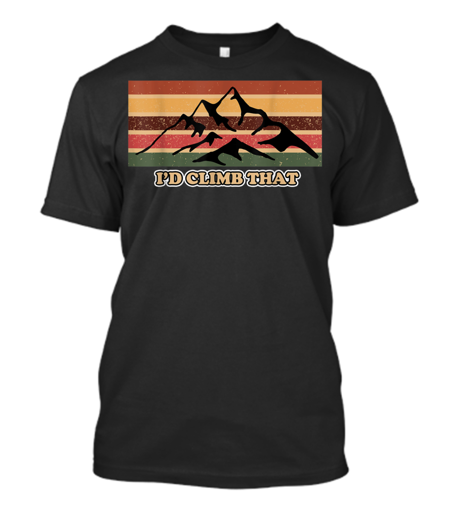 I'd Climb That Retro Mountain Stripes T-Shirt