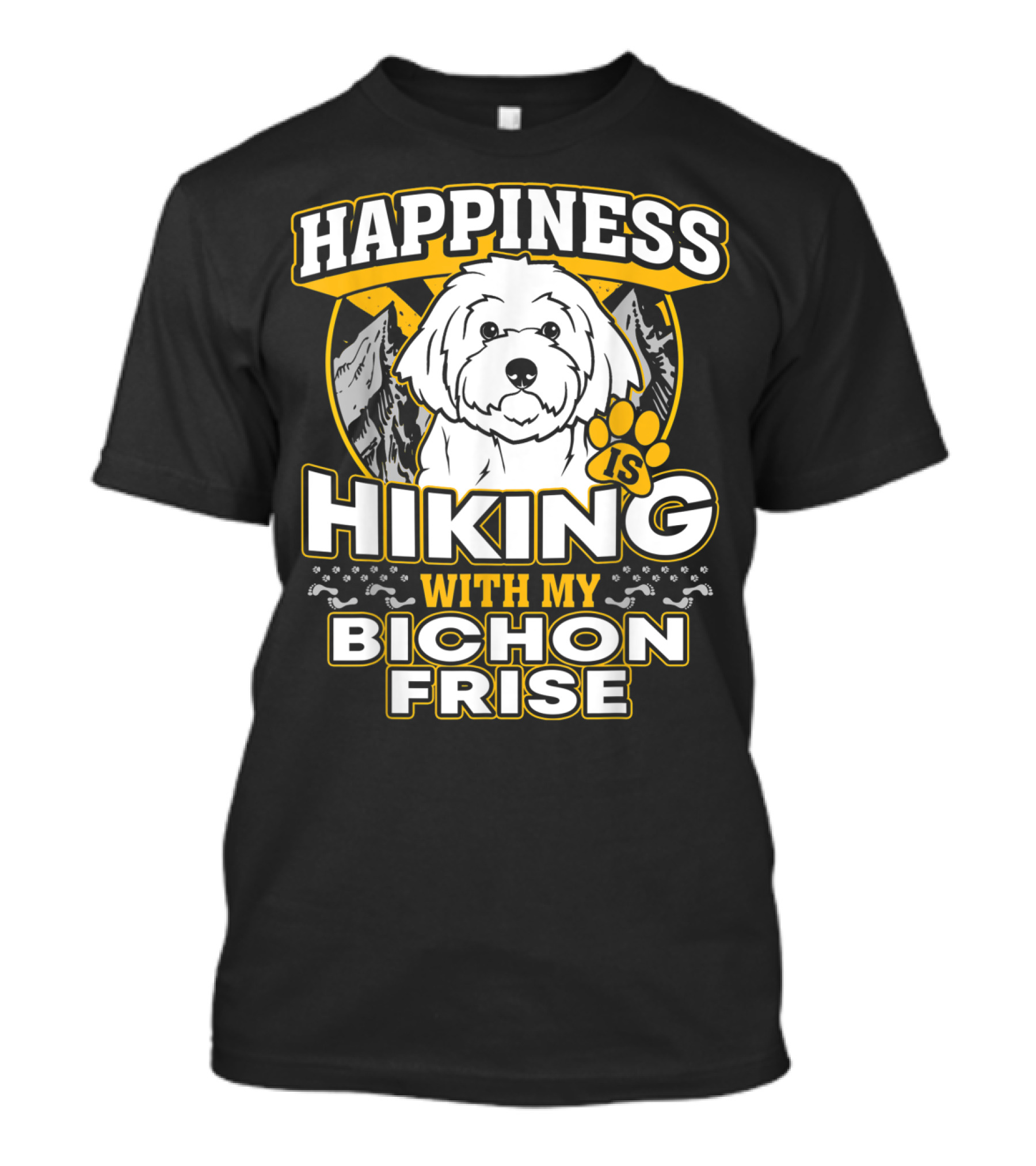 Happiness Is Hiking With My Bichon Frise T-Shirt