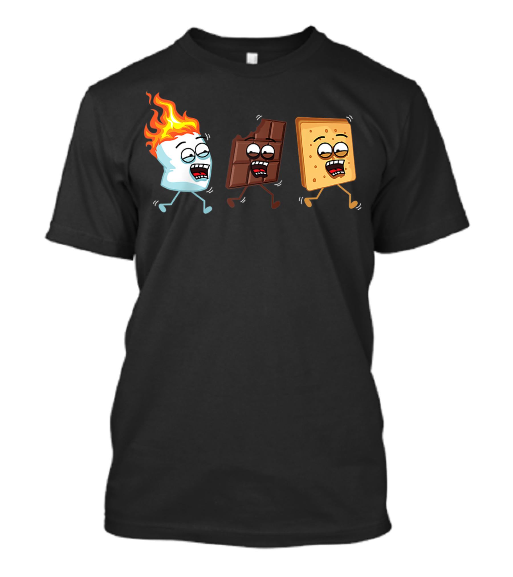 Funny S'mores Marshmallow Chocolate Graham Cracker Roasting Chase T-Shirt