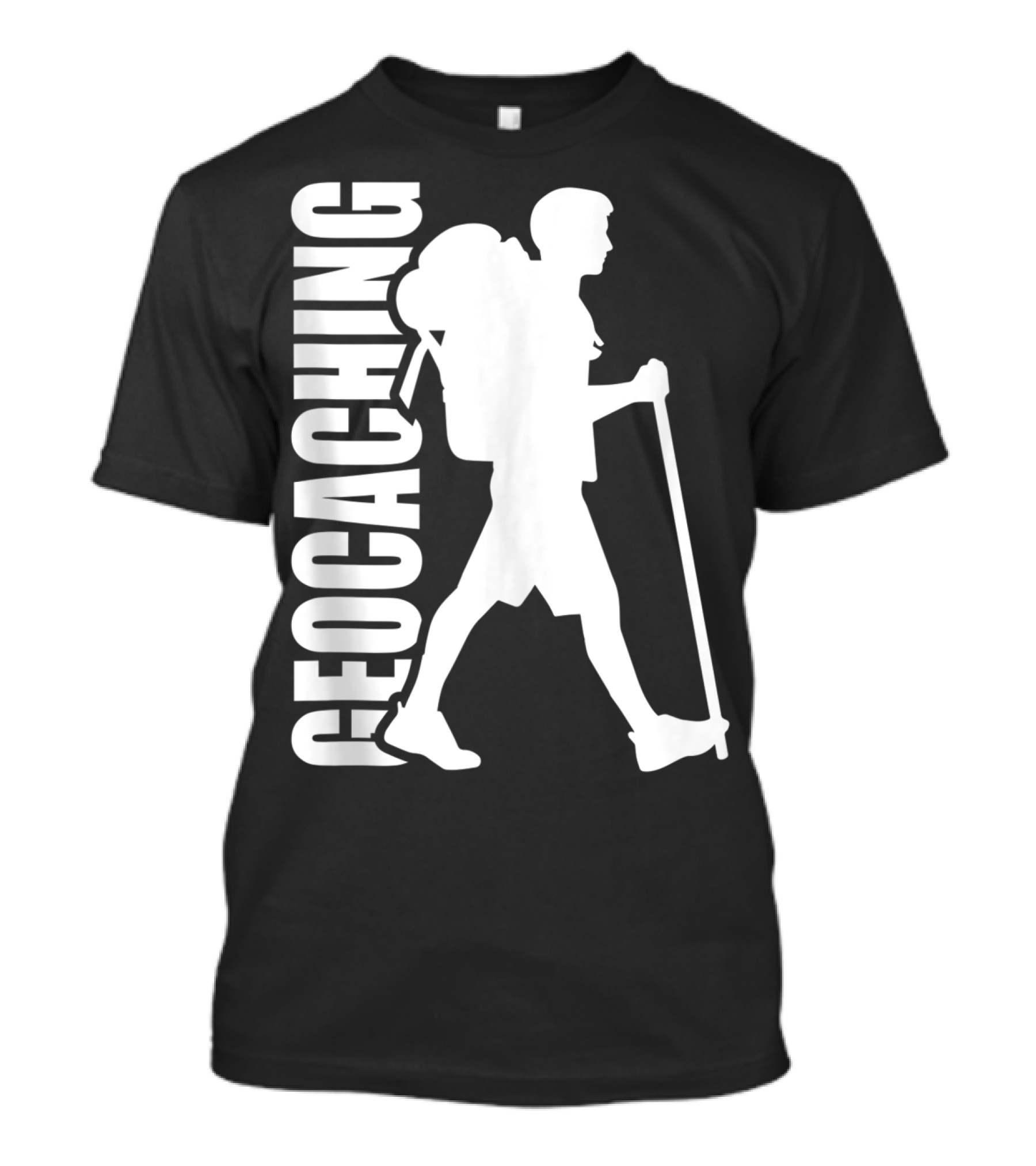 Geocaching Hiker Silhouette Outdoor Adventure T-Shirt