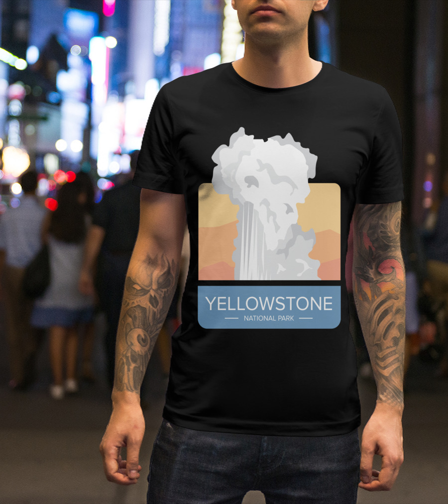 Yellowstone National Park Geyser Moose Trip T-Shirt